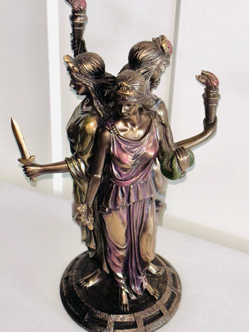 Veronese Cold Cast Bronze Resin Greek Goddess Hecate 3 Women Statue